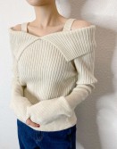 Creamy Off Shoulder Knit #241205